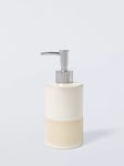 John Lewis Reactive Glaze Two Tone Soap Dispenser, Natural