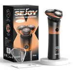 SEJOY Electric Shaver for Men Cordless Rotary Beard Trimmer Face Razor Wet & Dry