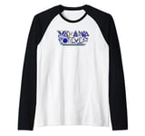 Marvel Black Panther: Wakanda Forever Text Pattern Logo Manche Raglan