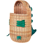 Panier de Rangement en Rotin Ton Naturel 48 cm en Forme de Dinosaure pour Chambre d'Enfant Cradock