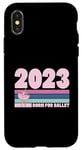 Coque pour iPhone X/XS Née pour le ballet en 2023, fête d'anniversaire d'une ballerine de style rétro