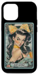 Coque pour iPhone 12/12 Pro Gemini Carte de tarot Pin Up Girl Sexy Astrologie Anniversaire Fille