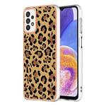 WOKEZ Coque pour Samsung Galaxy A33 5G, Étui de Protection en Silicone TPU avec Motif Imprimé Léopard, Antichoc Cover Case de Téléphone, Belle Coque de Téléphone pour Femmes et Filles-024