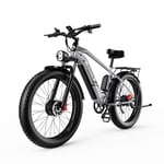 DUOTTS F26 elektrisk cykel 26 ", 750W * 2 dubbla motorer, 48V20AH batteri, maximal hastighet 55 km, räckvidd 40-120 km, Shimano 7-växlad, tre körlägen