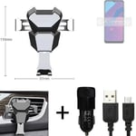 Car holder air vent mount for Huawei Honor 9A + CHARGER Smartphone