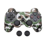 Camouflage Blanc - Coque En Silicone Pour Manette De Jeu Playstation 3, Accessoires De Jeu, Avec 2 Capuchons De Poignée