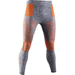 X-Bionic Energy Accumulator 4.0 Pantalon de Compression Collant de Sport Homme, Grey Melange/Orange, FR : L (Taille Fabricant : L)