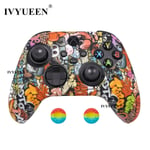 XBox Series S X Controller Water Transfer Printing Suojaava silikonikotelo peukalokahvalla