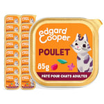 Edgard & Cooper Pâté pour Chat, Adulte, (Poulet, 85g x 16), Viande fraîche et protéines de qualité, Vrais ingrédients pour Chat, Pâté pour Chat stérilisé et Actif