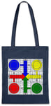 Parcheesi Board Shopper Shopping Bag Game Geek Nerd Dice Dices Retro