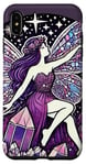 Coque pour iPhone XS Max Illustration de fée en cristal violet améthyste