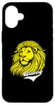 Coque pour iPhone 16 Plus Lion jaune Bravery Lion inspirant mignon