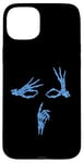 iPhone 15 Plus Blue Skeleton Hands Shh Say Less Blue Color Graphic Case