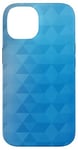 Coque pour iPhone 14 Polygone Géométrie Océan Bleu Dégradé