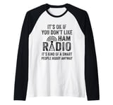 Mens Amateur Ham Radio Operator CB Radio Enthusiast Ham Radio Dad Raglan Baseball Tee