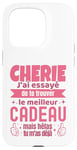 Coque pour iPhone 15 Pro Cadeau Original Chérie Saint Valentin Amour Couple Humour