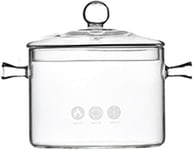 UPKOCH Heat Resistant Soup Pot Glass Cooking Pot Transparent Stew Pot Pan Noodle