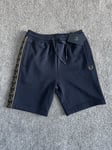 Fred Perry Navy Taped Shorts Sweat Short Size S Small BNWT RRP £65