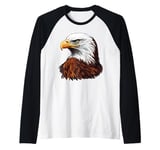 Bald Eagle Portrait Bald Eagle Lovers Raglan Baseball Tee