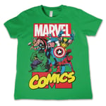 Marvel Comics - T-Shirt Kids Comics Heroes - Green (8 Years)