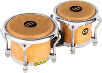 Meinl Percussion Bongos Mini Wood - 2 petites hand drums de 3,5 et 4,25 pouces - clé d'accord incluse - chêne du Siam, Natural (FWB100SNT-M)