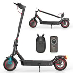 iScooter Electric Scooter, i9MAX Electric Scooters Adult with Bag, 10” Honeycomb Solid Tire E Scooter, 30-40km Range, 3 Speed Mode, Foldable Fast Scooter with APP, Dual Shock Absorption