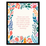 The Road to Truth Buddhist Mindfulness Quote Floral Buddha Framed Art Print