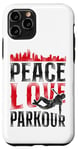 iPhone 11 Pro Parkour Free Running Traceur Vintage Peace Love Parkour Case