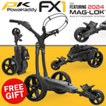 POWAKADDY 2024 FX1 STANDARD LITHIUM ELECTRIC GOLF TROLLEY +FREE GPS HOLDER