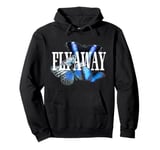 Flyaway Butterfly Wings | Bold Streetwear Statement Design Pullover Hoodie