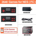 8-bittinen Mini Retro Game Stick fos Nes FC Dendy Sisäänrakennettu 2648 Games HDMI-yhteensopiva langaton videopelikonsoli