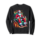 Funny Video Games Santa Gamer 8-bit Gaming Christmas Gamers Sweatshirt