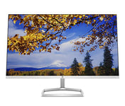 HP M27f Ultraslim Monitor 27 Inch, Full HD 1080p, 75hz Refresh Rate 2 x HDMI, 1 x VGA Blue Light Filter, Anti Glare, Tilt Adjutsment, Flicker Free, 178 Degree Ultra Wide Viewing Angle, Silver & Black