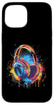 iPhone 15 Headphones Music DJ Music Lover Splash EDM Music Headphones Case