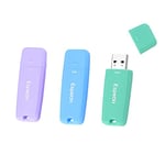 Espeon Lot de 3 Clé USB, 32 Go USB 2.0 Flash Drive, PenDrive, couleurs pastel: bleu clair, violet clair, vert clair