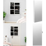 Armoire à bijoux avec miroir et éclairage led mural blanc - armoire à bijoux miroir - armoires à bijoux miroir - Home & Living - Blanc