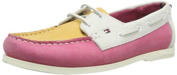 Tommy Hilfiger SAIL 3C, Chaussures à Lacets Fille - Rose - Pink (Shocking Pink/Warm Apricot/WH 679), 27