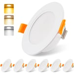 Smal LED-Downlight 230V 5W 6-pack, Inbyggd Taklampa, 4000k LED-Spotlight, IP54 Takspotlight för Badrum Vardagsrum Kök Sovrum