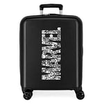 Valise cabine Marvel Heroes Logo Noir 40x55x20 cms ABS rigide Serrure TSA intégrée 38,4L 2,82 kgs 4 roues doubles bagage à main