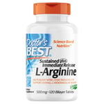 Doctors Best Sustained plus Immediate Release L-Arginine - 120 Tablets