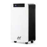 NETTA 12L/Day Low Energy Dehumidifier - Digital Control Panel, Air Filter, Continuous Drainage, Auto Restart, Timer, 1.5L Water Tank - For Home & Office, Damp Mould Control, Laundry Cloth Drying