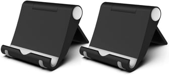 FadyDail 2 Pack Mobile Phone Stand Holder for Desk Cradle Dock 2 Black 