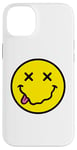 Coque pour iPhone 14 Plus Chemise jaune des années 70 Cute Happy X Eyes Smiling Face