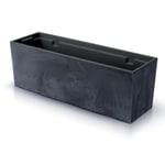 Jardiniere Prosperplast Pot De Fleurs Urbi Case Beton Effect - Anthracite - Longueur : 580 Mm