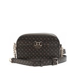 Sac à bandoulière FEMME Guess marron imprimé petits monogrammes beiges