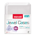 Maxell 190069D CD-360 Replacement CD/DVD Jewel Boxes Plastic 12 Pack (US IMPORT)