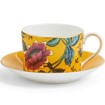 Wedgwood - Wonderlust tekopp & asjett yellow tonquin