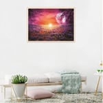 DIY 5D Diamond Painting Kits Large Size Full Drill Sunset Diamond Painting Crystal Rhinestone Embroidery Cross Stitch Art Craft for Home Wall Decor 50x120cm