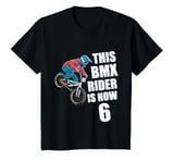 Youth 6 Year Old BMX 6th Birthday Party Bike Racing Bicycle T-Shirt