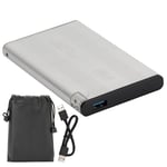 USB 3.0 Mobilt Hårddisk 2.5in HDD SSD Höghastighets Externt Fodral GK05 Silver Datortillbehör